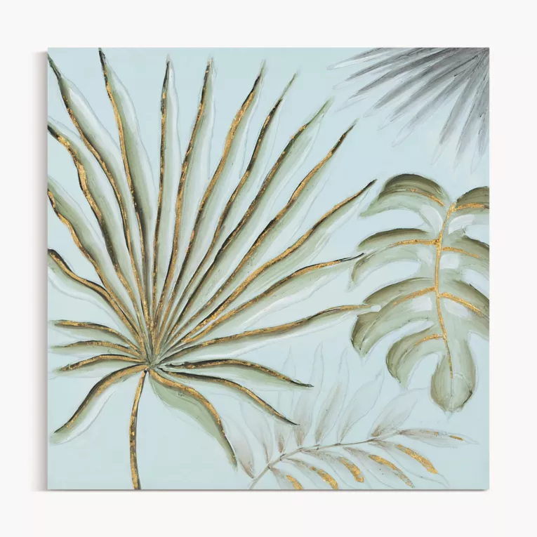 Obraz NATURE ręcznie malowane na płótnie egzotyczne liście