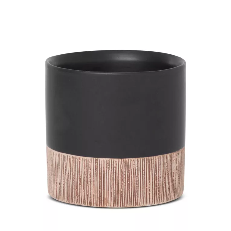 Osłonka ceramiczna na donicę MILI 3 dwukolorowa