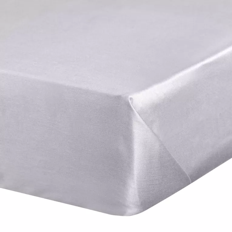 Prześcieradło jersey z gumką 160x200 cm z bawełny kolor jasnoszary 140 g/m2