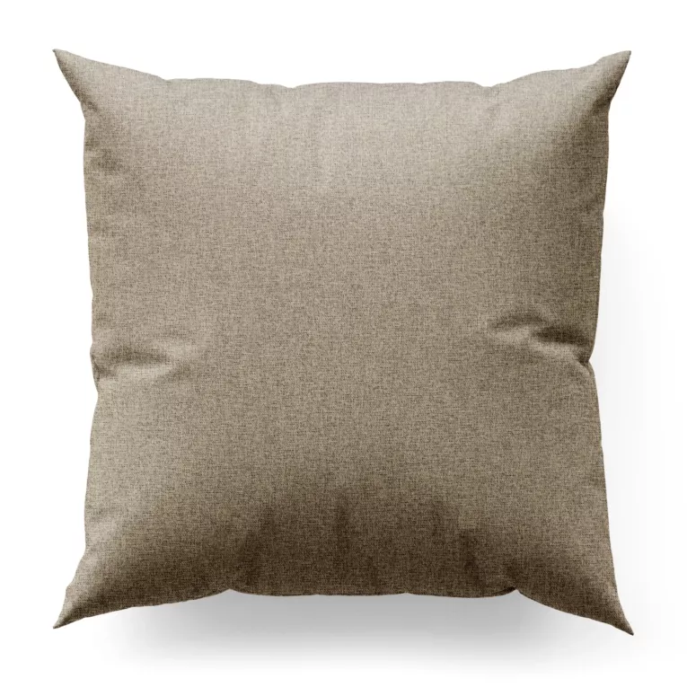 Poszewka szyta kremowo beżowa z tkaniny o strukturze siatki z efektem melanżu