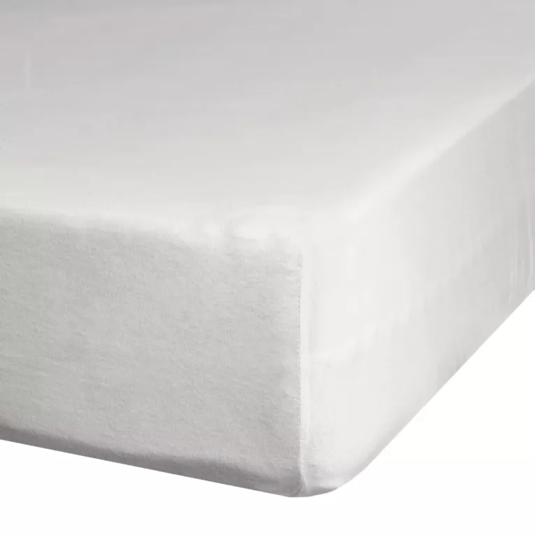 Prześcieradło jersey z gumką 220x200 cm z bawełny kolor jasnokremowy  140 g/m2