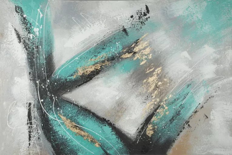 Obraz FANTASY abstrakcyjny, ręcznie malowany na płótnie