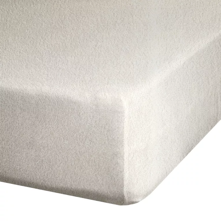 Prześcieradło frotte z gumką 180x200 cm z bawełny kolor beżowy 170 g/m2 Design 91