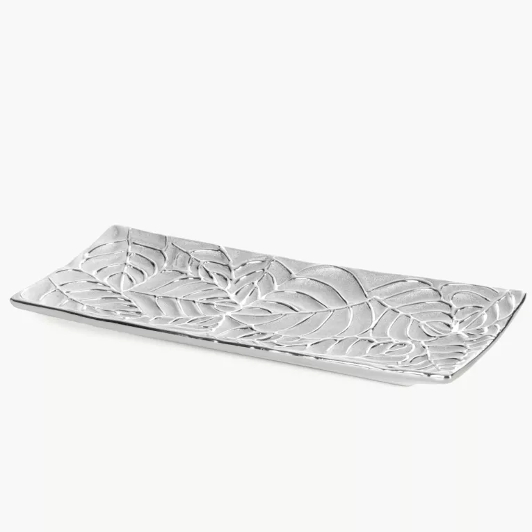 Patera dekoracyjna MIRIAM z tłoczonym wzorem liści