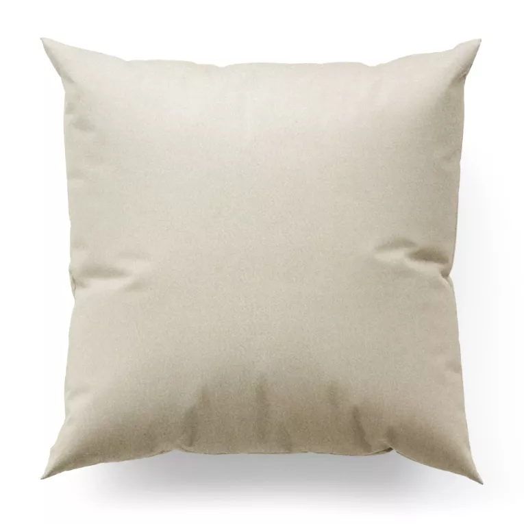 Poszewka szyta jasnobeżowa z gładkiej, zaciemniającej tkaniny z wyraźnym splotem