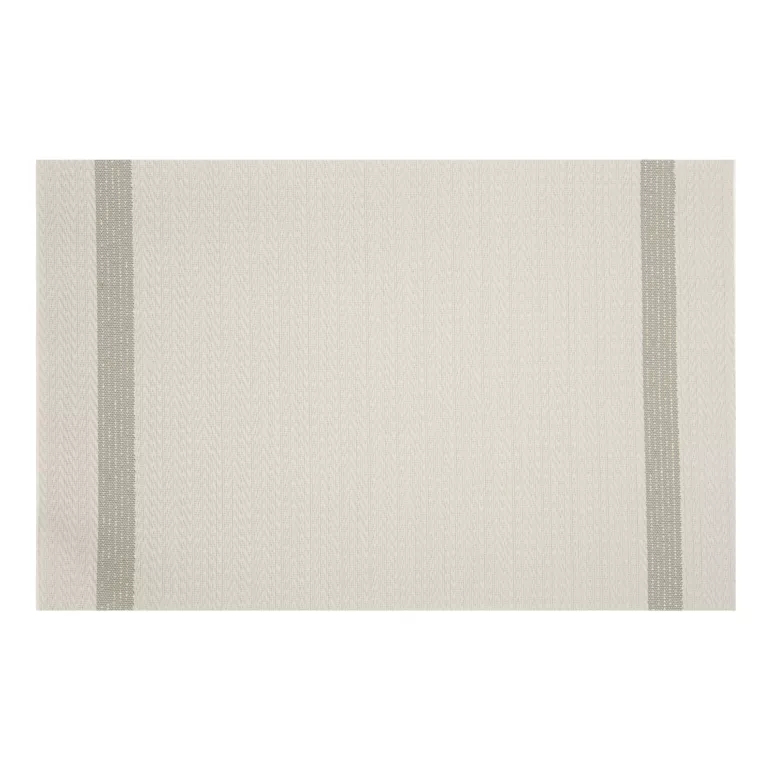 Podkładka na stół kremowo, beżowa 30x45 cm RUBY zdobiona pasami pleciona