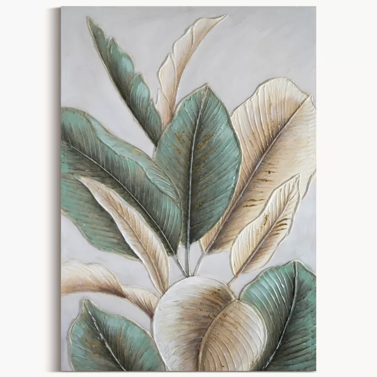 Obraz LIŚCIE BANANOWACA ręcznie malowane na płótnie