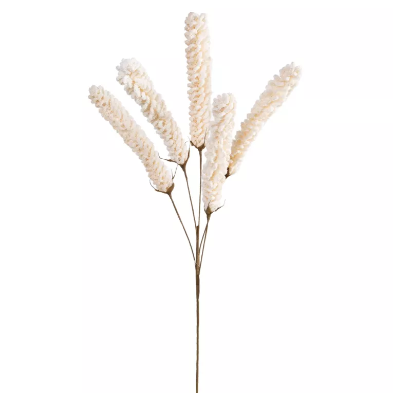Kwiat sztuczny kremowy z plastycznej pianki foamiran 90 cm