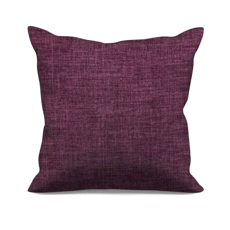 Poszewka szyta fioletowa z tkaniny zaciemniającej typu dimout o naturalnym splocie, z efektem melanżu
