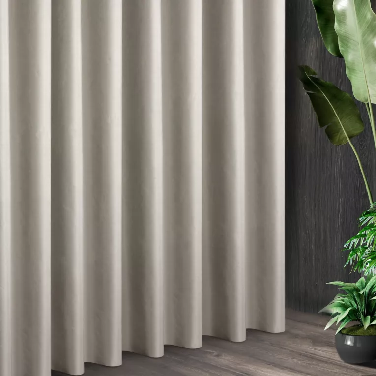 Gładka tkanina zasłonowa zaciemniająca, 100% BLACKOUT