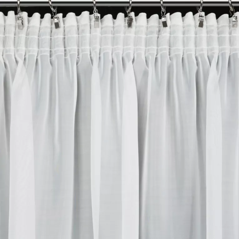 Firana biała z gładkiego matowego woalu 350x150 cm taśma LUCY
