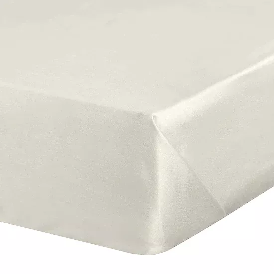 Prześcieradło bez gumki 160x210 cm z satyny bawełnianej kolor kremowy 125 g/m2 DINA Diva Line
