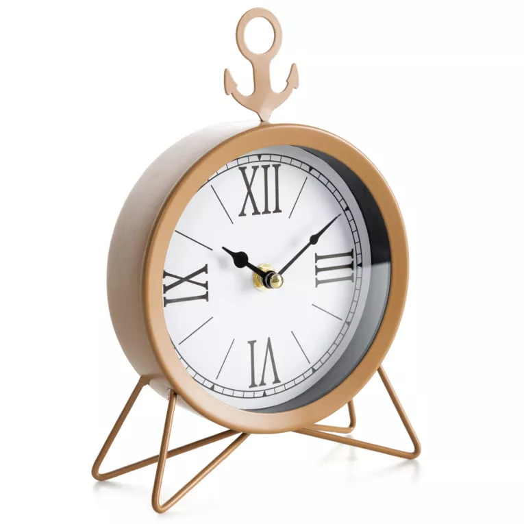 Dekoracyjny zegar stołowy stojący w minimalistycznym stylu