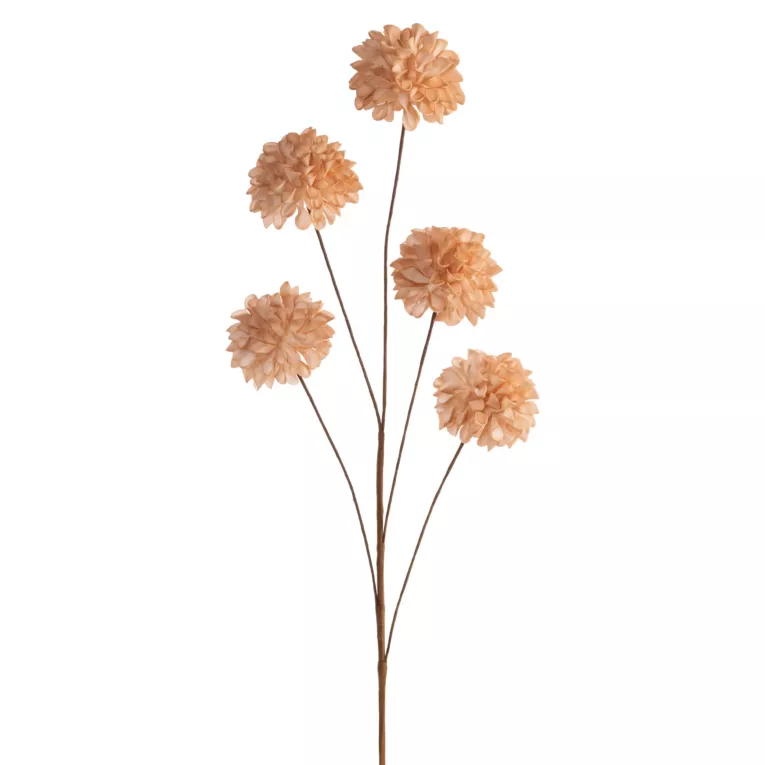 Kwiat sztuczny jasnobrązowy z plastycznej pianki foamiran 80 cm