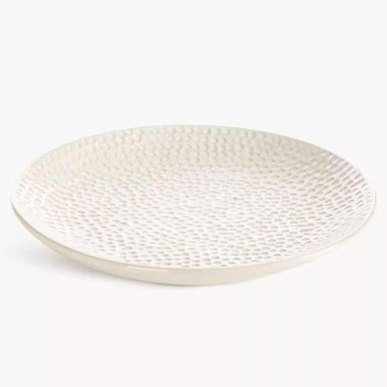 Patera kremowa z ozdobnym wzorem 30x30x4 cm ALEXA - kolekcja SEA SUMMER