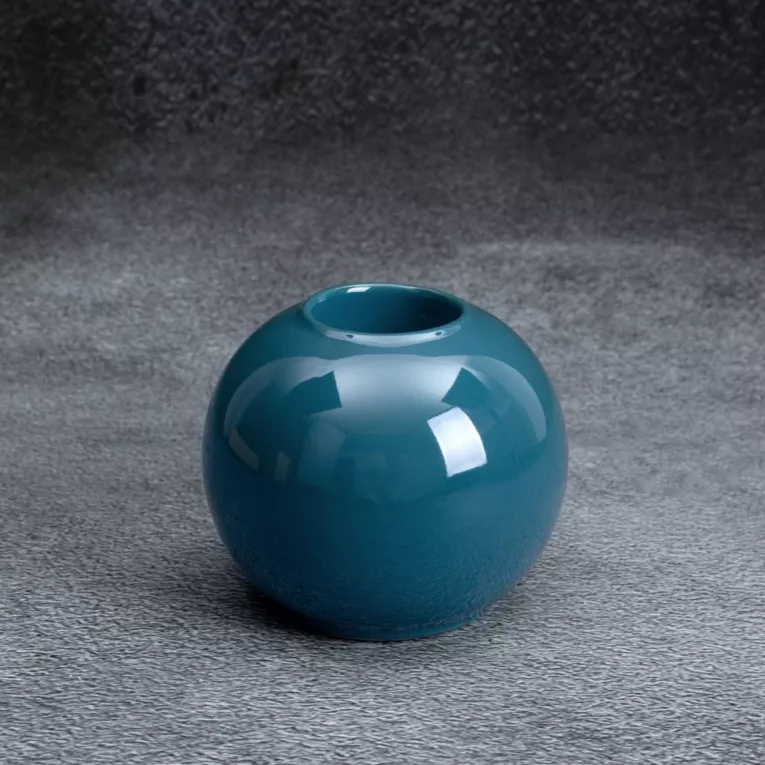 Kulisty świecznik dekoracyjny SIMONA z perłowym połyskiem