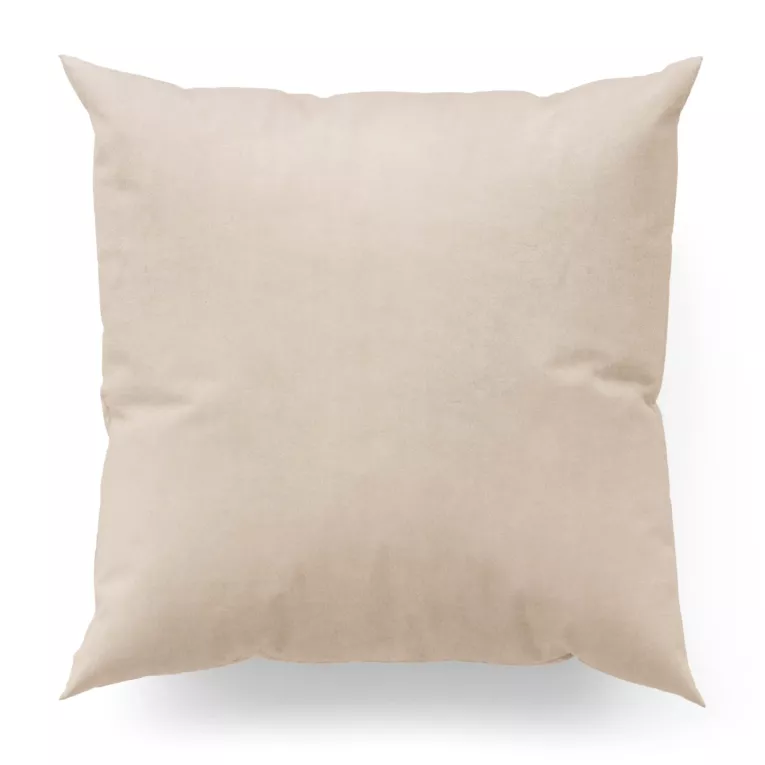 Poszewka szyta ENYA kremowa z miękkiej półmatowej tkaniny welwetowej