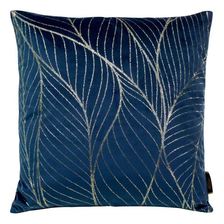 Poszewka BLINK 24 z welwetu z dużym wzorem liści lotosu