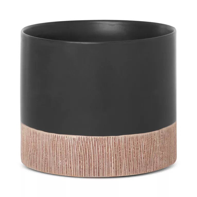 Osłonka ceramiczna na donicę MILI 3 dwukolorowa