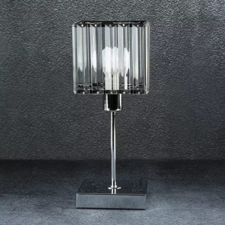 Lampka stołowa dekoracyjna SALY zdobiona kryształkami