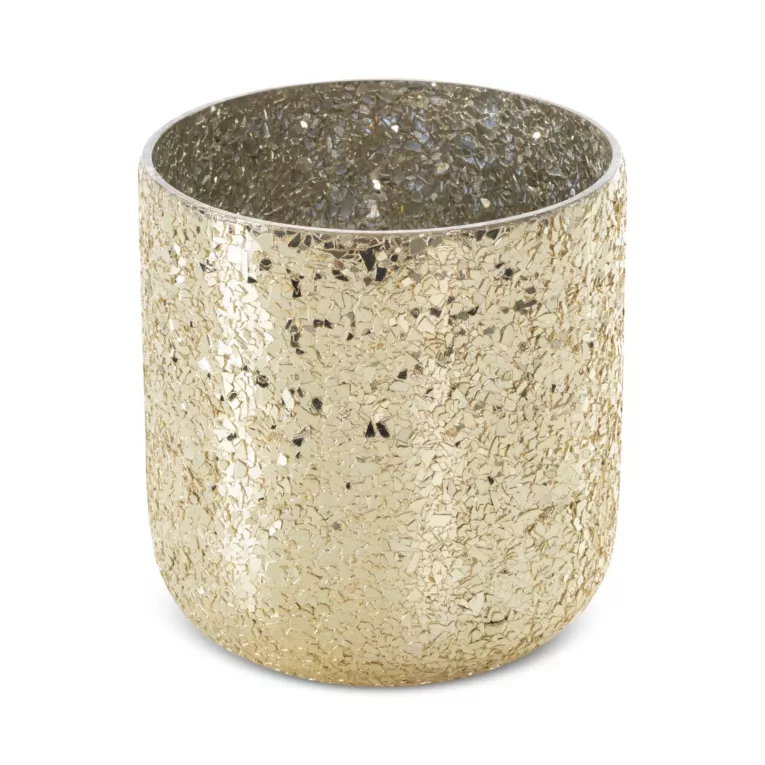 Osłona na donicę MELIA ze szkła artystycznego z efektem popękanego szła