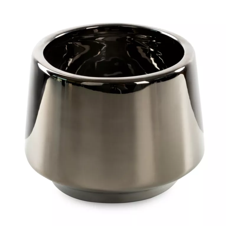 Osłonka ceramiczna na donicę IVA 1 czarna