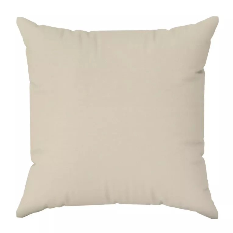 Poszewka szyta kremowa z gładkiej tkaniny typu dimout