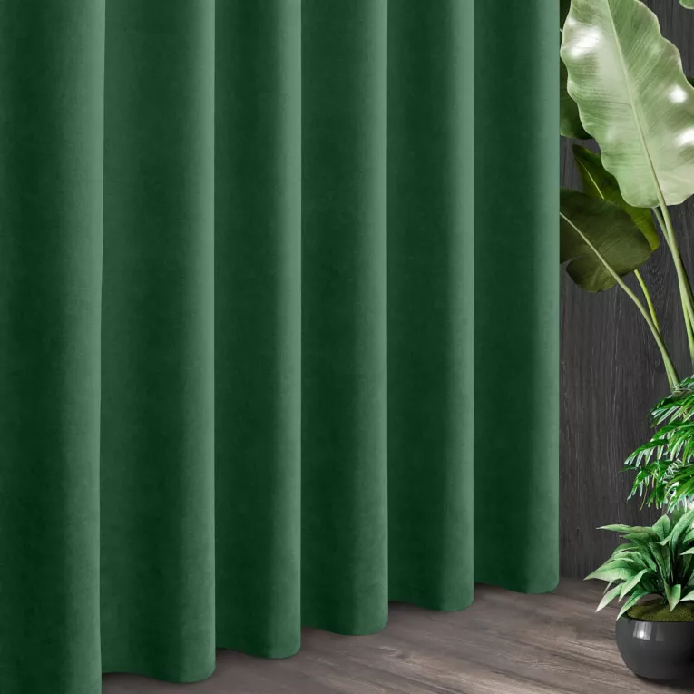 Tkanina zasłonowa o miękkim zamszowym chwycie ze strukturalnym wzorem