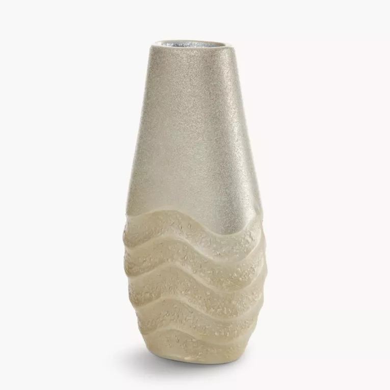 Wazon dekoracyjny SANI zdobiony falistym wzorem