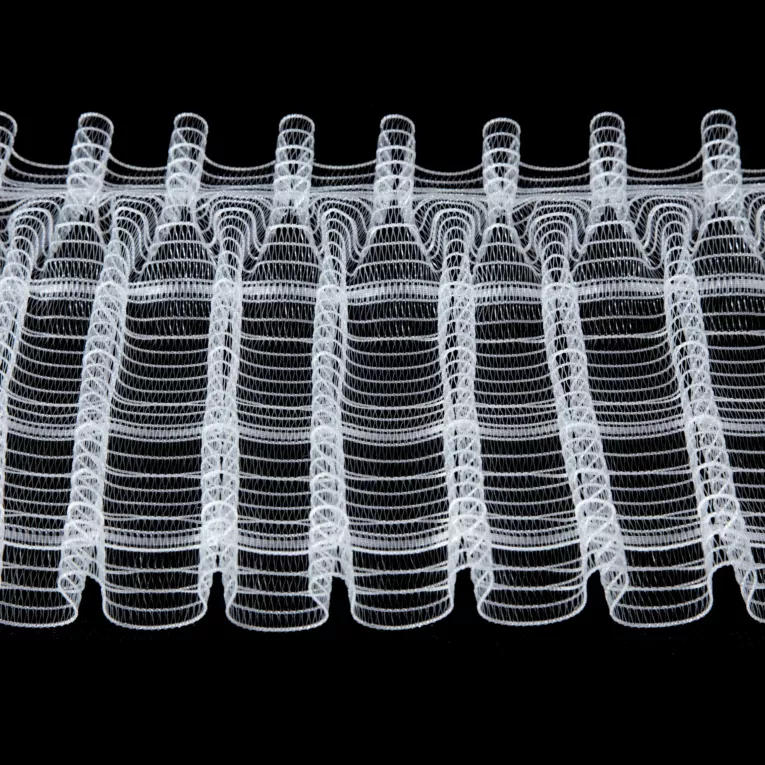 Taśma marszcząca typu SMOK do firan i zasłon, marszczenie 1:2