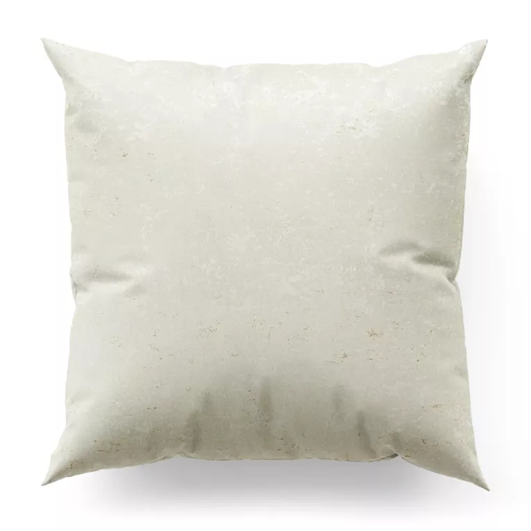 Poszewka szyta kremowa miękka tkanina welwetowa, ze złotym marmurowym nadrukiem