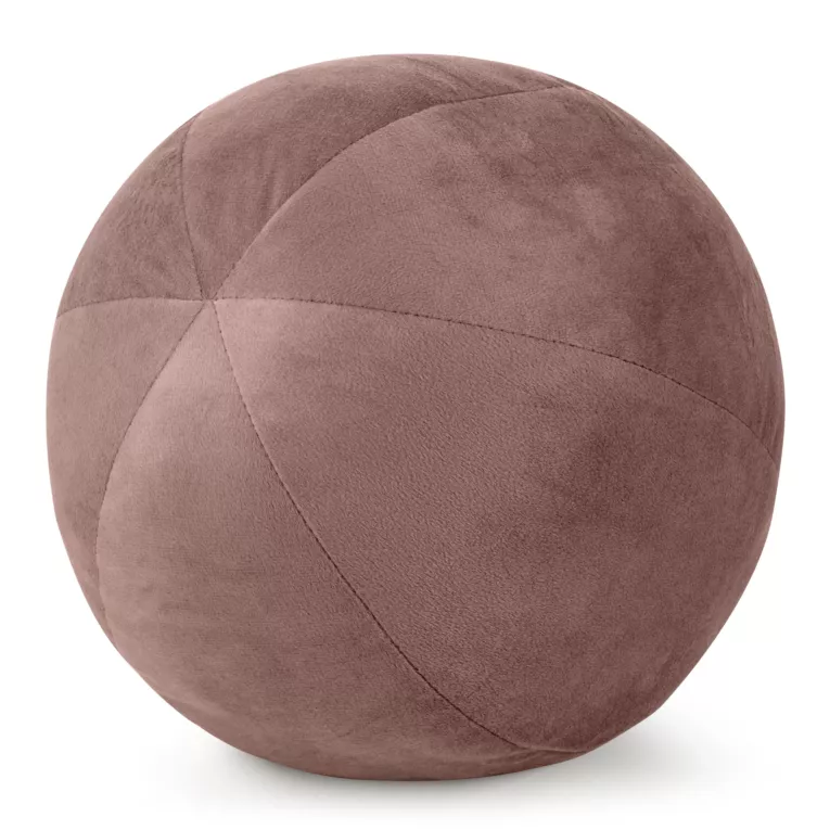 Poduszka dekoracyjna w formie kuli średnica 24 cm welwetowa ciemnoróżowa GAJA