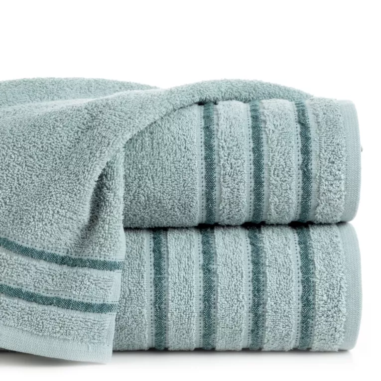 Ręcznik KRISTI z żakardową bordiurą w pasy