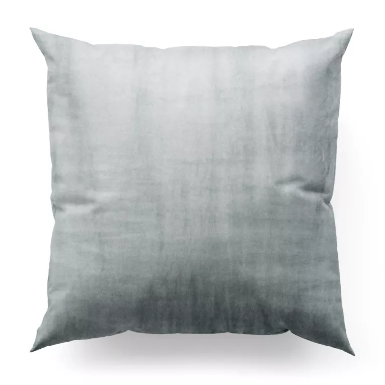 Poszewka szyta SAFARI szara z miękkiej welwetowej tkaniny z połyskiem