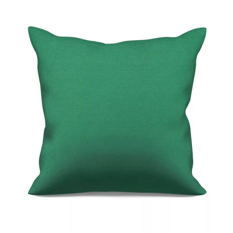 Poszewka szyta zielona z gładkiej zaciemniającej tkaniny typu dimout