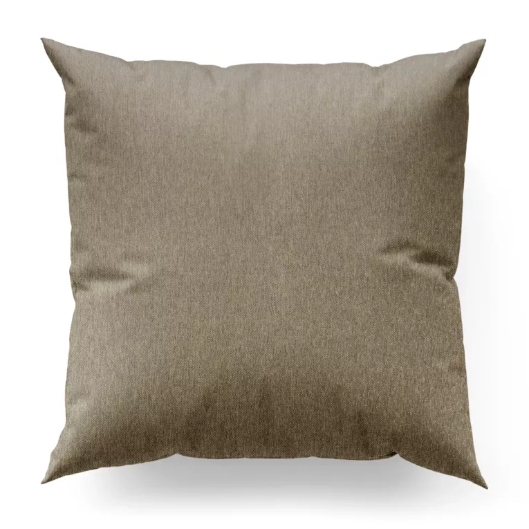 Poszewka szyta ciemnobeżowa z tkaniny z dodatkiem połyskującej nici, z widocznym ozdobnym splotem Italissima Eva Minge