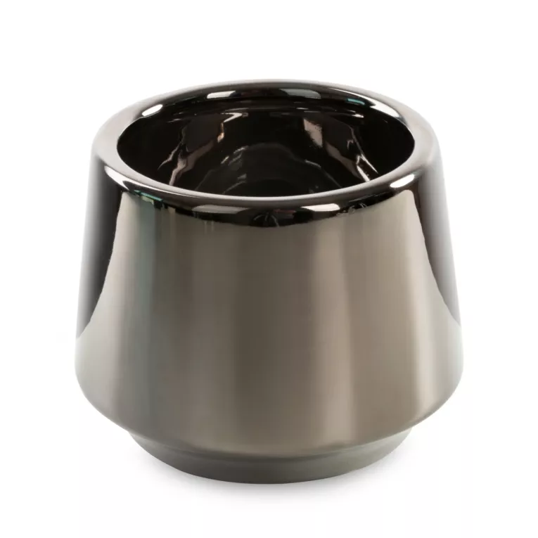 Osłonka ceramiczna na donicę IVA 1 czarna