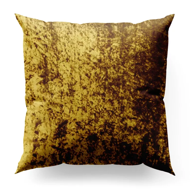 Poszewka szyta złota z miękkiej tkaniny welwetowej z efektem kreszowania