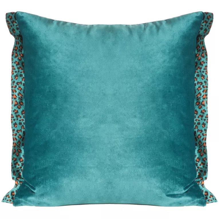 Poszewka na poduszkę 45x45 cm welwetowa z efektownym zdobieniem w cętki