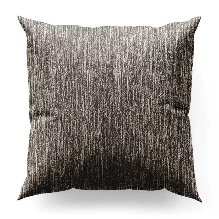 Poszewka szyta brązowo beżowa z miękkiej tkaniny szenilowej z melanżowym wzorem