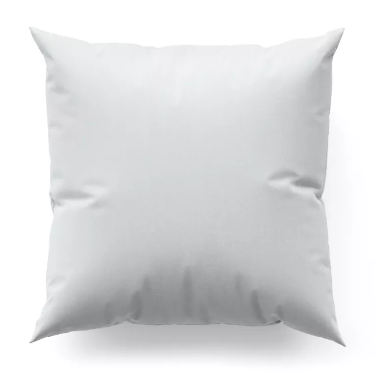 Poszewka szyta jasnosrebrna z gładkiej tkaniny typu blackout