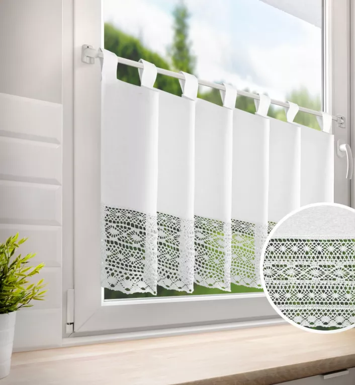 Zazdrostka MADDELINE z bawełny zdobiona ażurowym wzorem