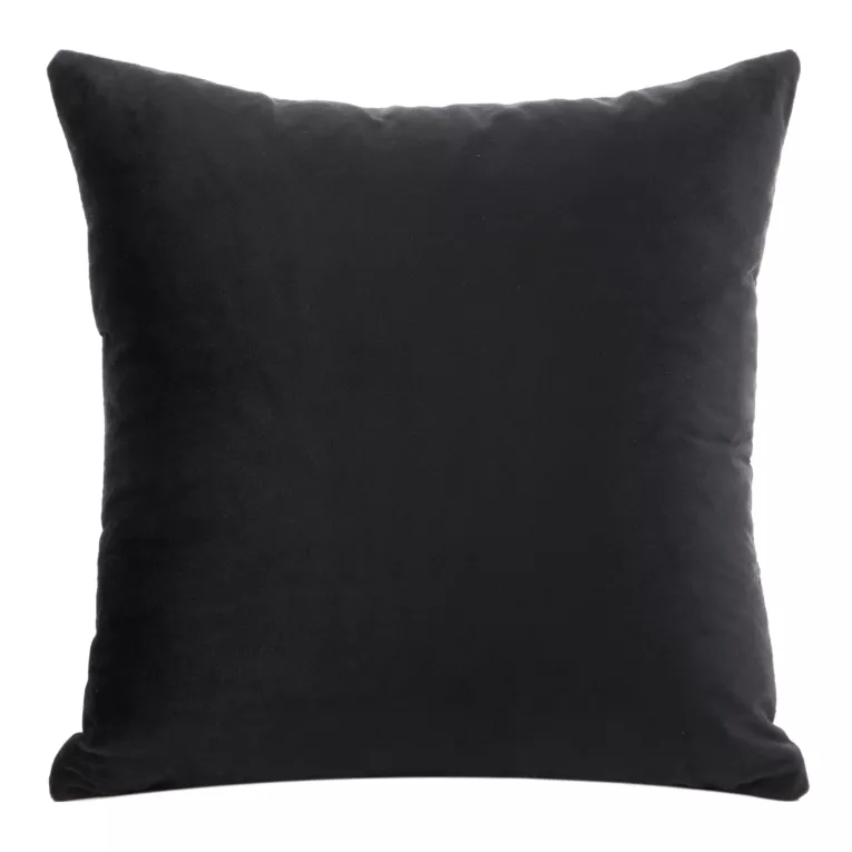 Poszewka na poduszkę 40x40 cm welwetowa czarna z połyskiem miękka i puszysta MELANIE