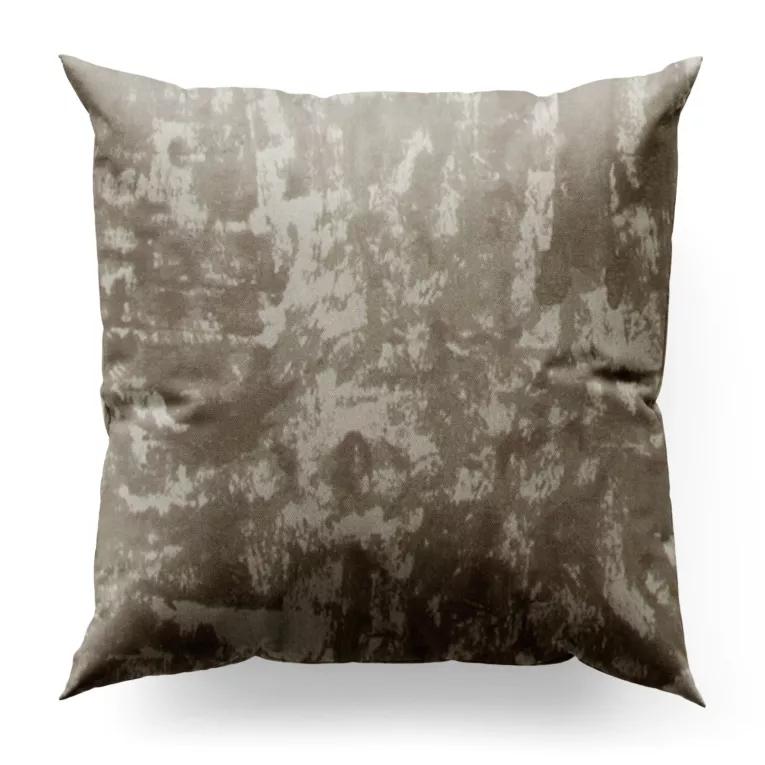 Poszewka szyta beżowa miękka z dodatkiem bawełny i nieregularnym wzorem