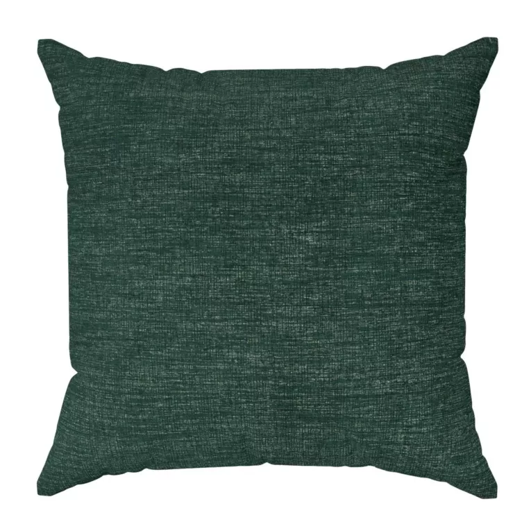 Poszewka szyta zielona z szenilowej tkaniny z dodatkiem połyskującej nici