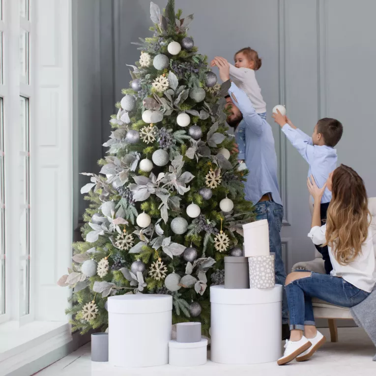 Zestaw ozdób choinkowych 156 szt. ZIMOWA ELEGANCJA