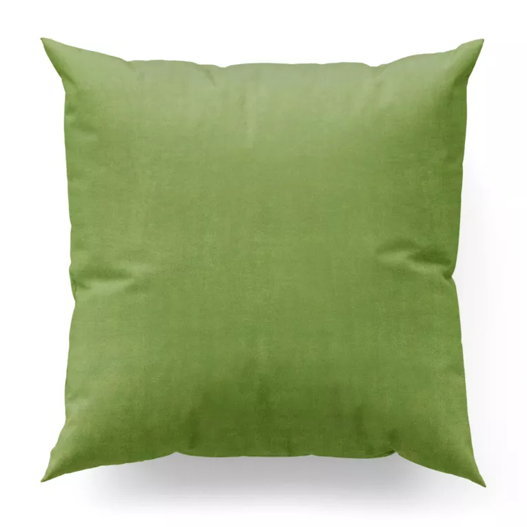 Poszewka szyta ENYA zielona z miękkiej półmatowej tkaniny welwetowej