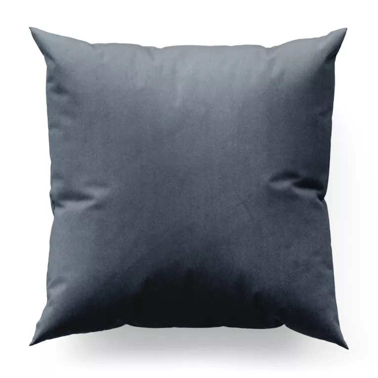 Poszewka szyta ciemnoniebieska z grubej, matowej tkaniny welwetowej o gramaturze 380g/m2