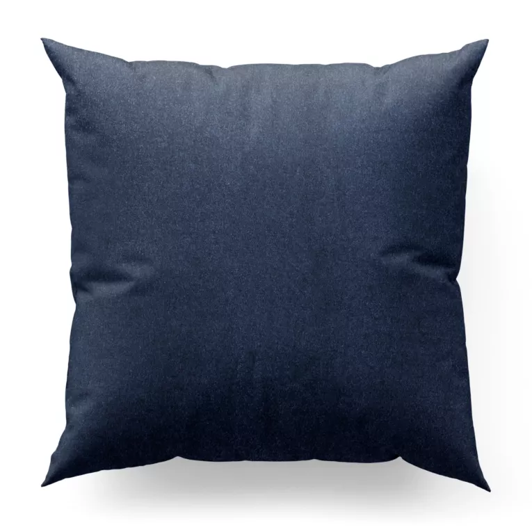 Poszewka szyta VISCAYA granatowa z melanżowej i miłej w dotyku tkaniny