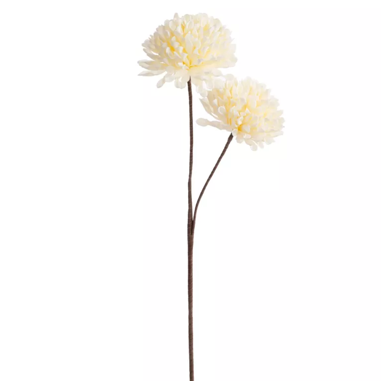 Kwiat sztuczny kremowy z plastycznej pianki foamiran 63 cm